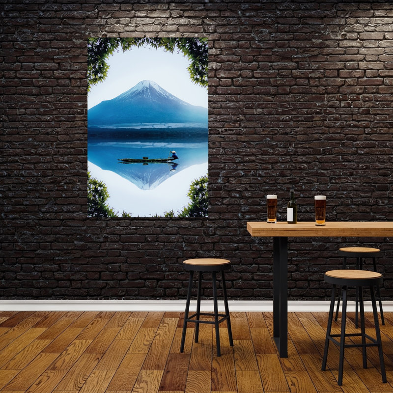 «Mount Fuji Reflection», impression murale contemporaine, 60" H x 40" W