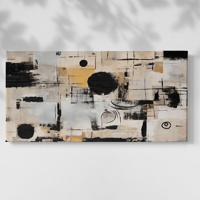 Abstract Series 4 #XXV-Gallery Wrapped Canvas, 16" H x 32" W