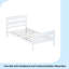 Lit simple avec tête et pied de lit, lit en bois d'hévéa-759760960