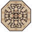 Tapis écologiques en laine touffetée à la main Beachampton - Octogone, couleur beige brun, design oriental, tapis épais antidérapants faits à la main pour salon, chambre à coucher-711034502