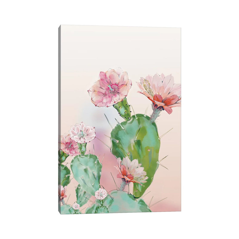 Cactus par Ana Rut Bré - impression d'art graphique, Aucun mat, H 60 po x l 40po x P 1,5 po, Toile tendue