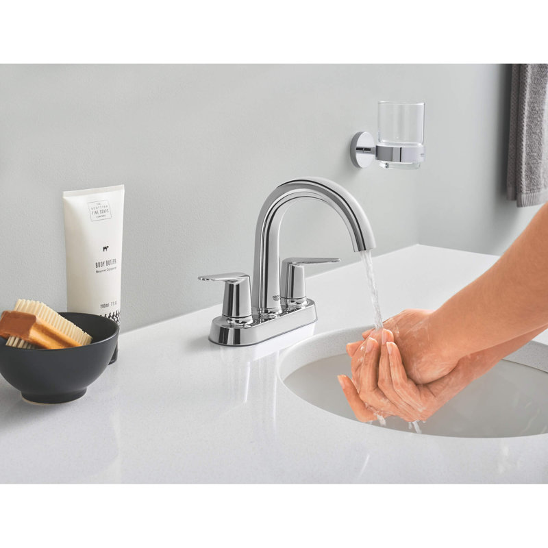 Veletto 2-Handle 4” Centerset Bathroom Faucet, StarLight Chrome