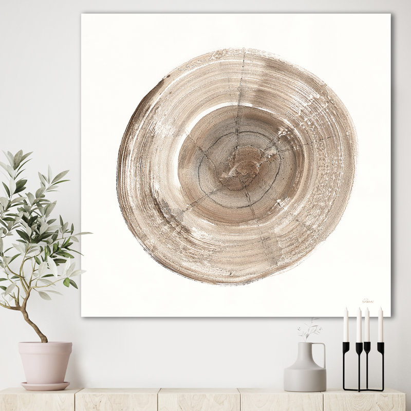 «Circle Natural Elements II», reproduction d'art sur toile tendue, H 16 po x l 16 po x P 1 po