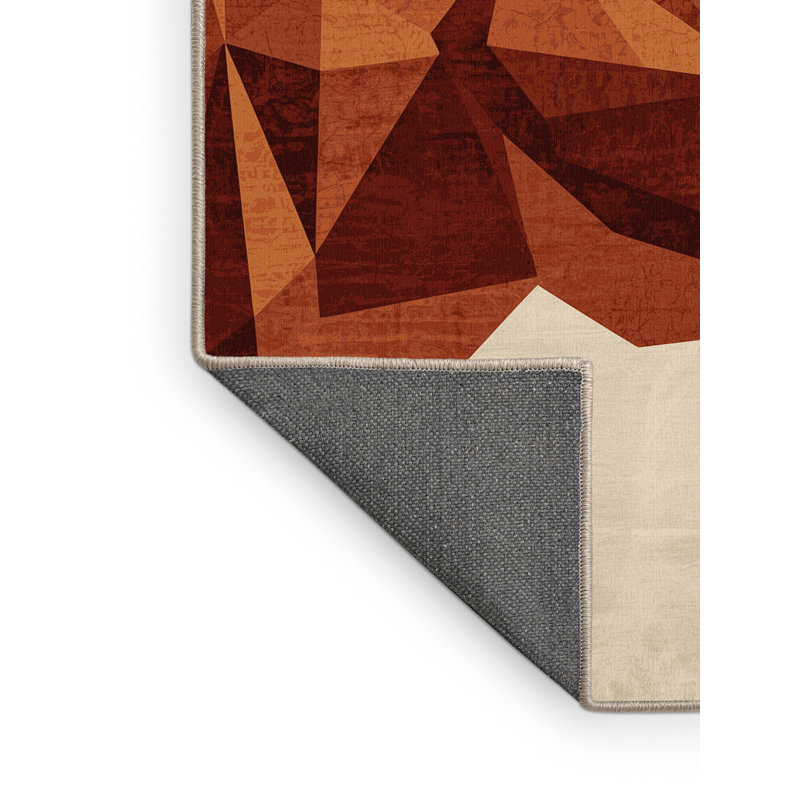 Tapis beige moelleux à motif géométrique moelleux - beige, 3 x 5