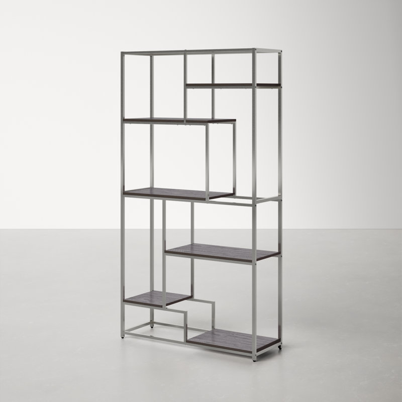 Keiden Standard Etagere Bookcase, Silver