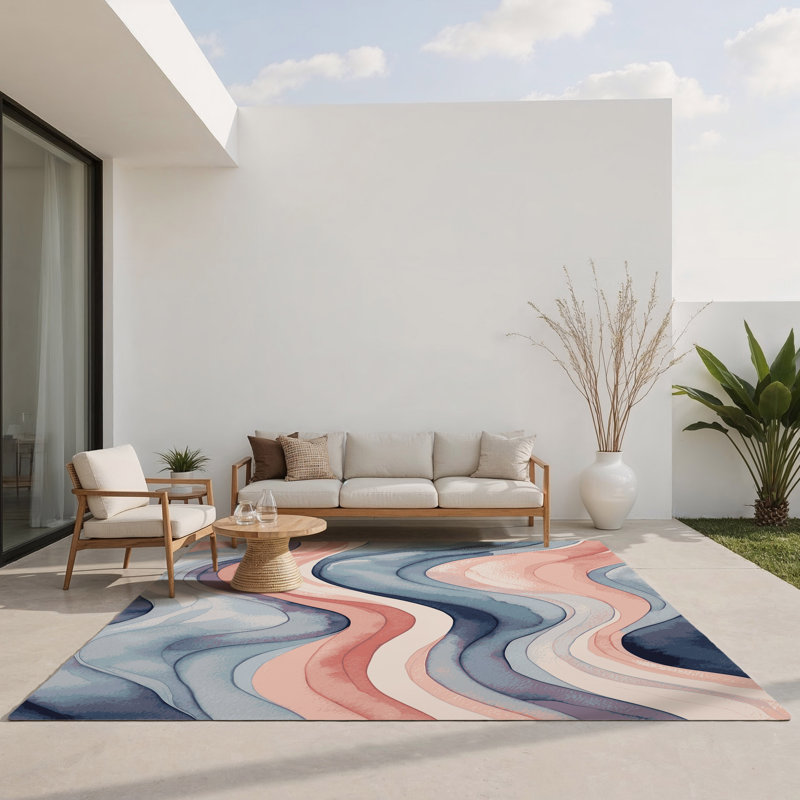 Pastel Mirage Indoor And Outdoor Area Rug, Rectangle 8' x 10'