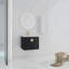 Meuble-lavabo mural 24 po avec lavabo en céramique et armoire latérale, portes à fermeture en douceur, armoire combinée (KD-Packing), meuble-lavabo