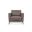 Fauteuil en cuir taupe Gracie Mills