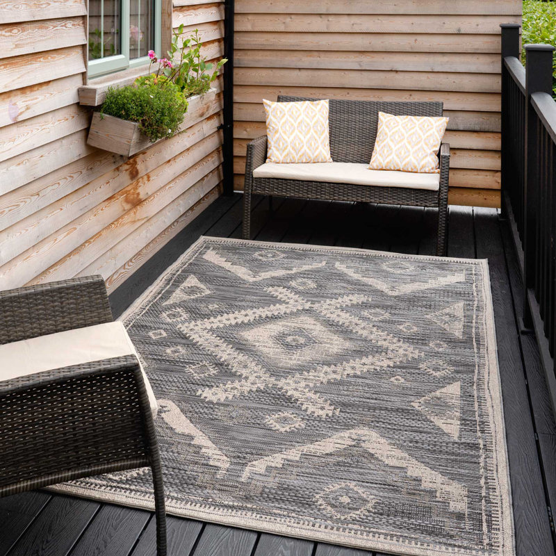 Remmington Geometric Indoor / Outdoor Area Rug, Rectangle 160 x 230cm