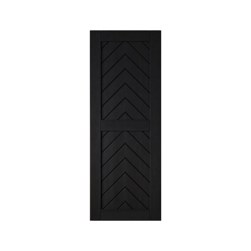 Porte de grange en bois de pin 4-en-1 à finition noire et non assemblée 26 po x 80 po Homacer Homacer, 26 po x 80 po