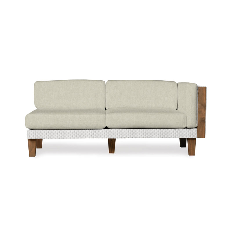 Catalina Outdoor 2 - Seat Loveseat, White, Demo Oatmeal