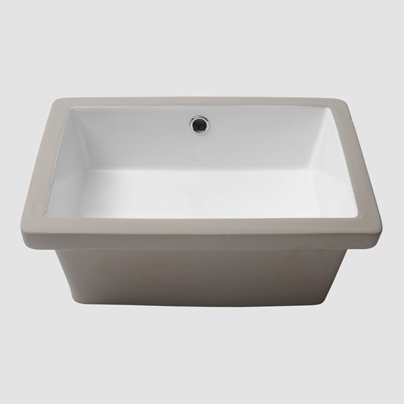 Go Peak Track 12'' Ceramic Rectangular Bathroom Sink with Overflow