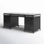 Shadow Box Glass Executive Desk