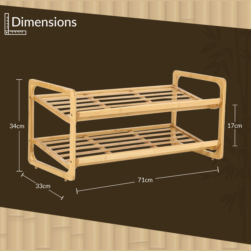 6 Pair Stackable Shoe Rack