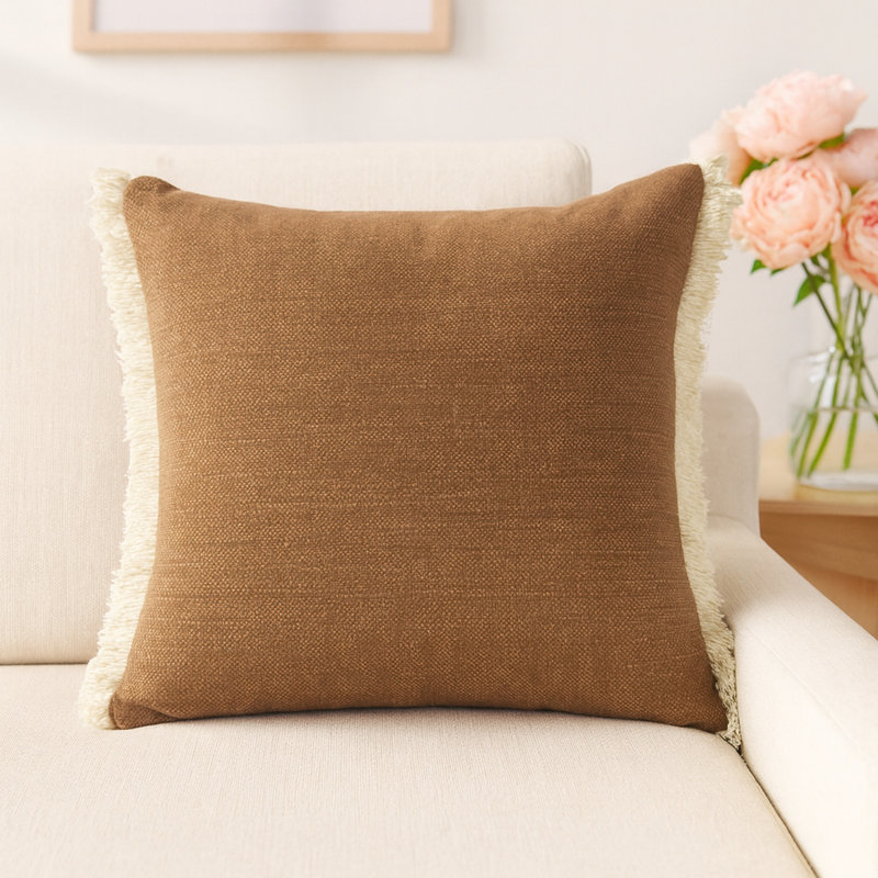 Coussin Asadbek, Orange / Havane