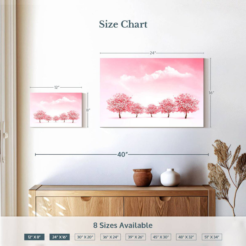 Harnek apaisant les arbres de Sakura japonais, H 16 po x l 24 po