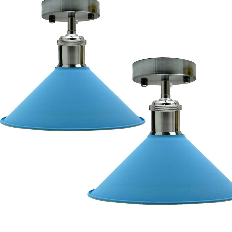Chasteen Semi Flush Mount, Blue