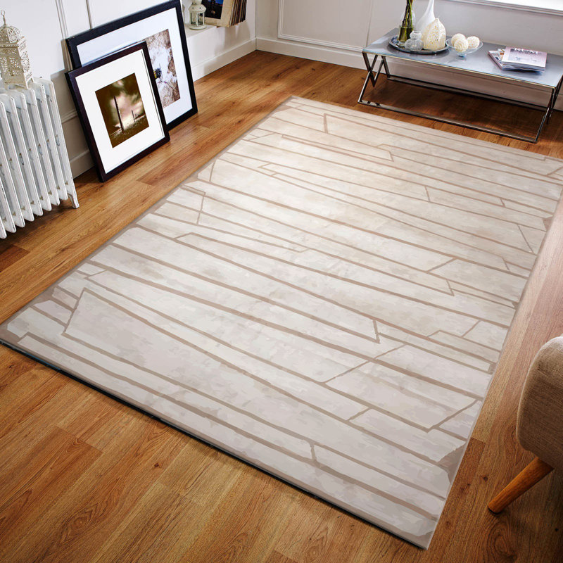 Tapis beige en jute tissé à la machine Percey, Tapis de couloir 2 pi 7 po x 6 pi 7 po
