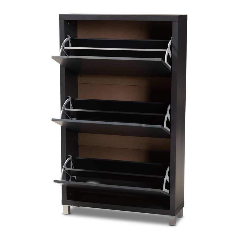 Cade 18 Pair Shoe Storage Cabinet, Grey