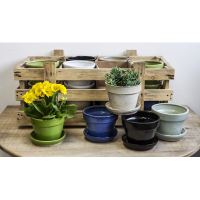 Garden Terrace Round Ceramic Planter