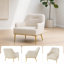 Fauteuil moderne confortable avec dossier incurvé et pieds en métal - Chaise de lecture ou d'appoint parfaite-1705560239