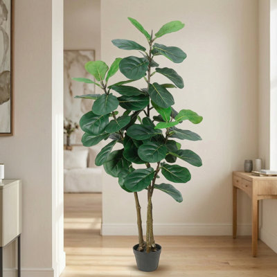 Faux Pothos Tree in Plastic Planter