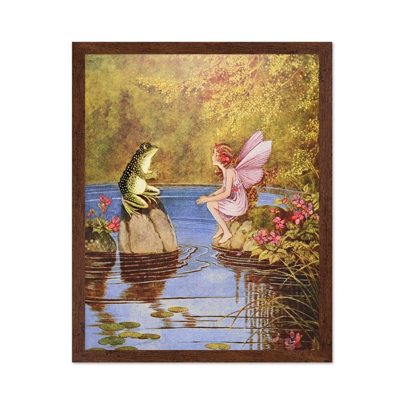Little Green Road to Fairyland, 16"H x 20"W, Poster, Brown Framed