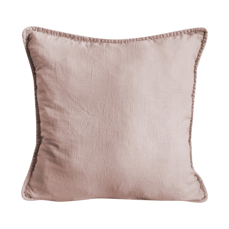 Ensemble de 2 taies décoratives européennes en coton Carson, Rose