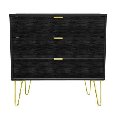 Fully Assembled Bellatrix 3 Drawer 76.5Cm W Chest of Drawers