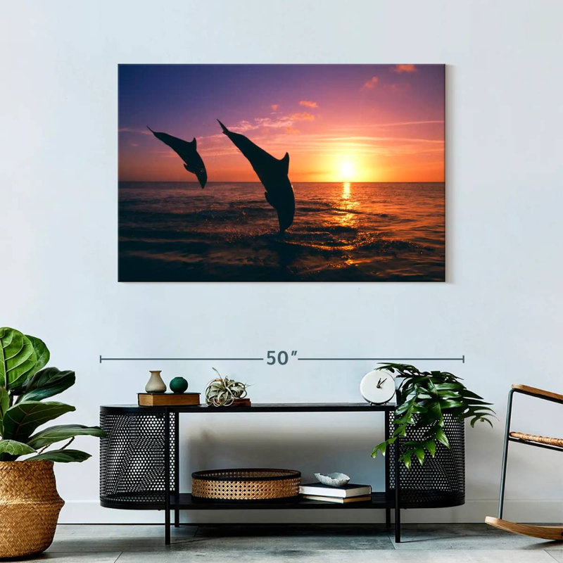 Brampt Dancing Bottlenose Dolphins, 30" H x 45" W