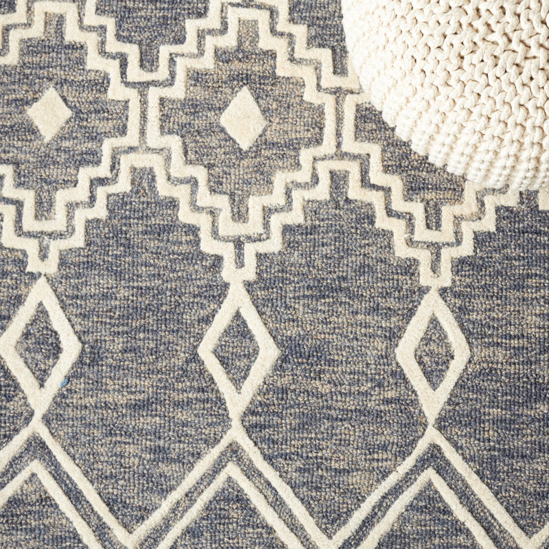 Tapis en laine touffeté à la main Abbiegail, Rectangle 3 pi x 5 pi