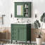 Meuble-lavabo autoportant avec lavabo et miroir