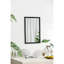Miroir fonctionnel rectangulaire 24 po x 36 po noir - pour le salon, la chambre à coucher, le vestibule 24 po x 36 po décoratif rehausse la grâce et le style-130489266-130489267