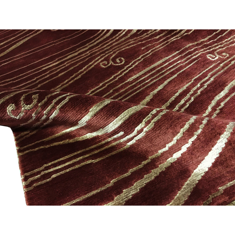 Himalayan Hand Woven Wool Abstract Area Rug