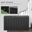Latitude Run Lettsome 122.4cm W 336L Water Resistant Plastic Cabinet Deck Box in Black