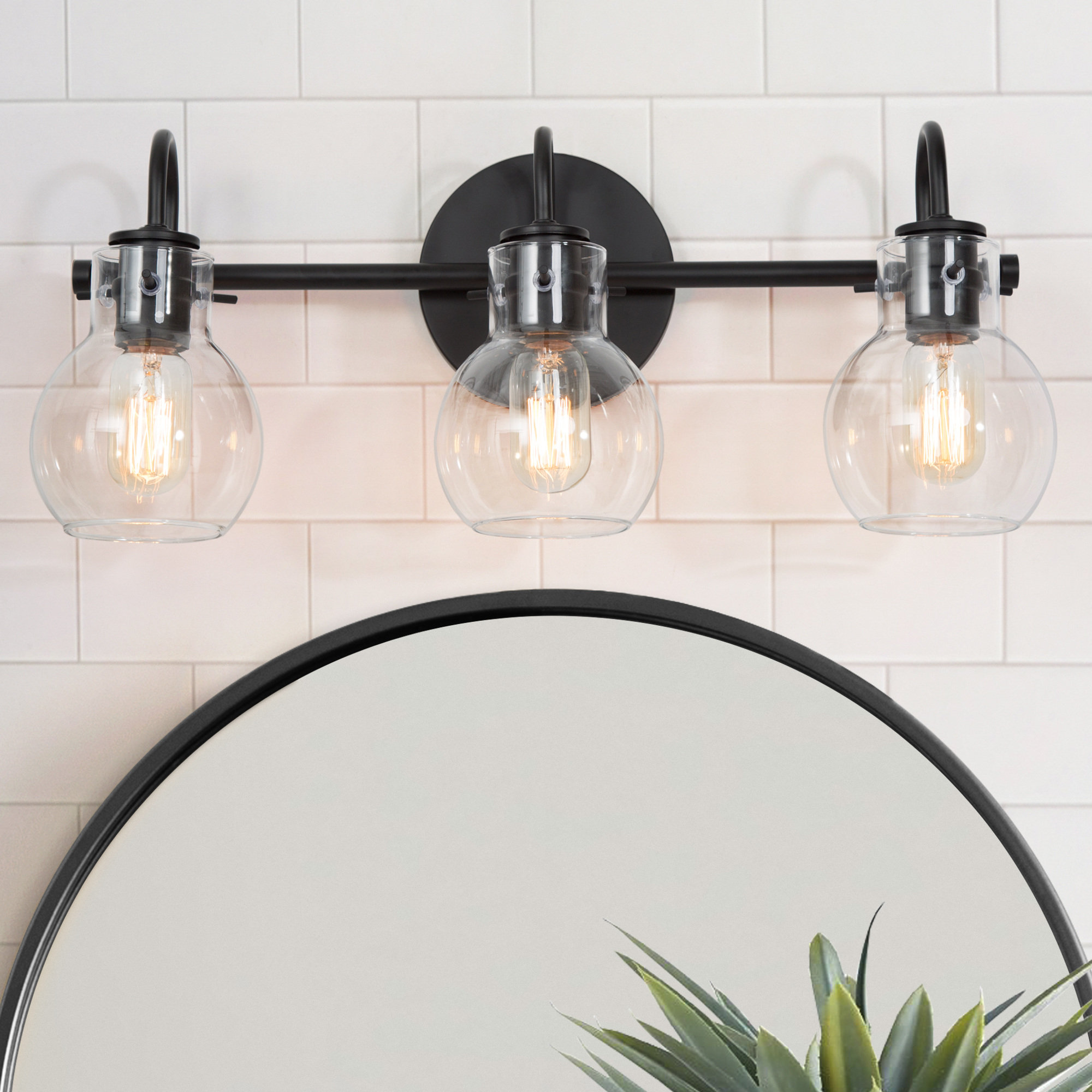 Union Rustic Kinman 3-Light 22'' W Dimmable Modern Bathroom Vanity Light & Reviews | Wayfair