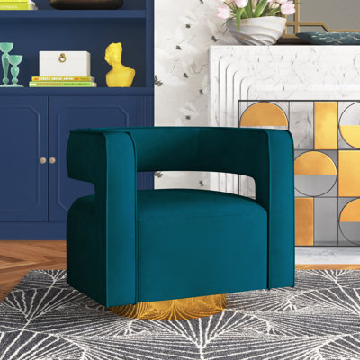 Aysha Velvet Swivel Accent Chair