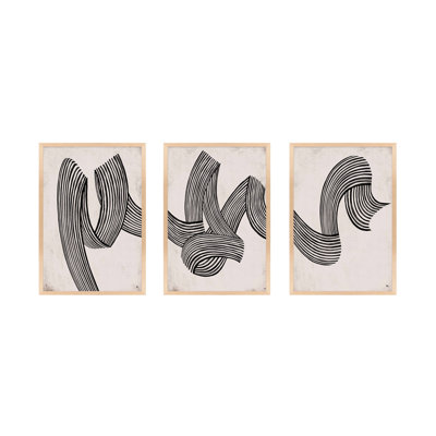 Linework by Studio M - 3 Piece Picture Frame Print Set
