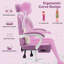 Fauteuil d'ordinateur ergonomique pour enfant avec appui-tête et repose-pieds réglables-281387252
