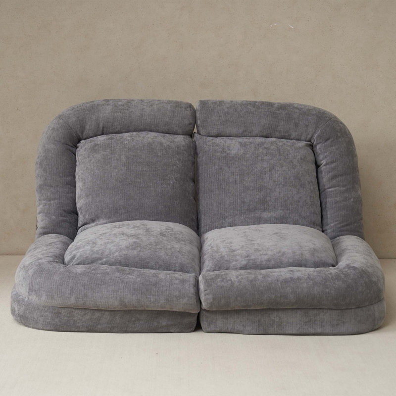 Canapé-lit convertible simple escamotable, la partie droite du produit complet., Gris