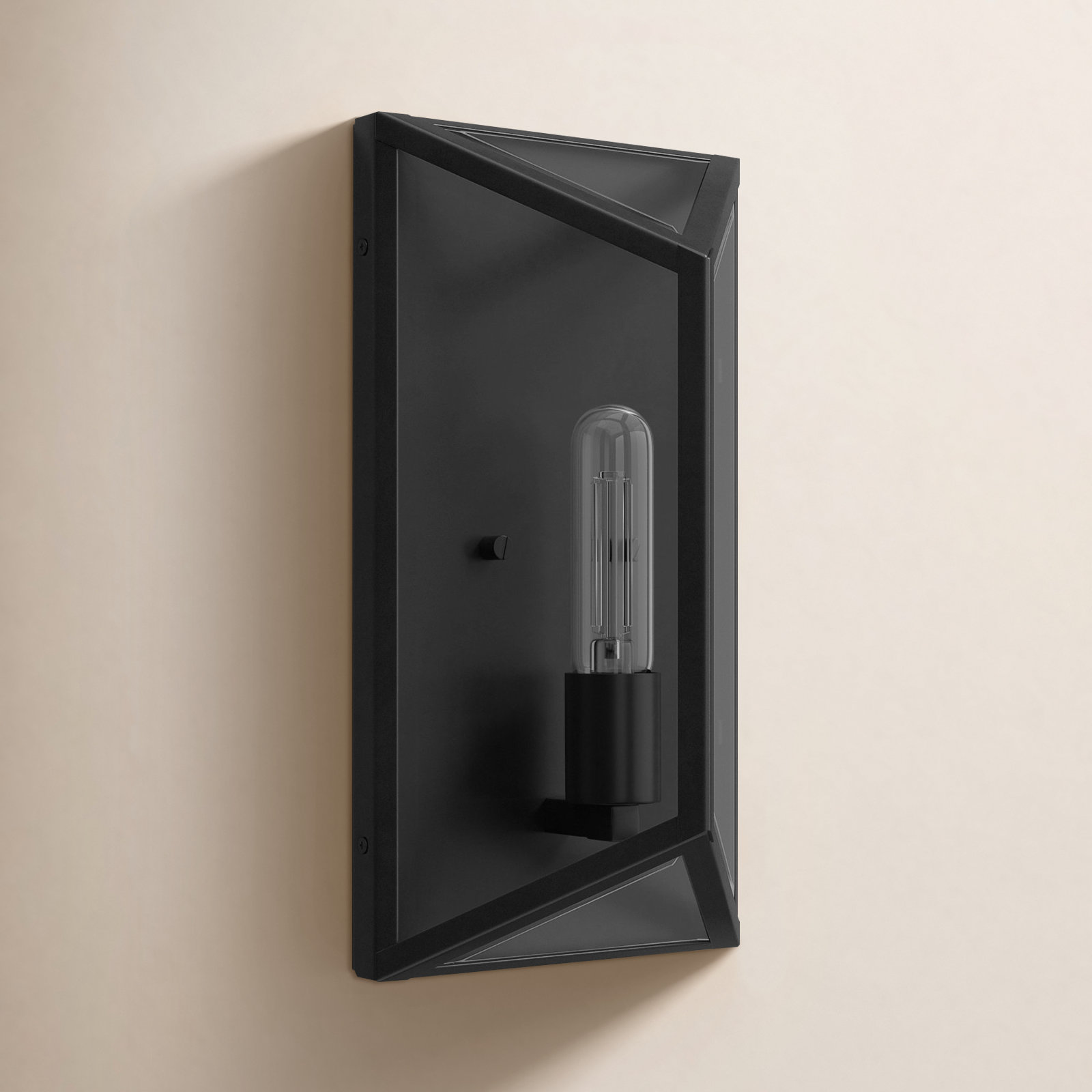 Doha Single Light Geometric Outdoor Wall Light