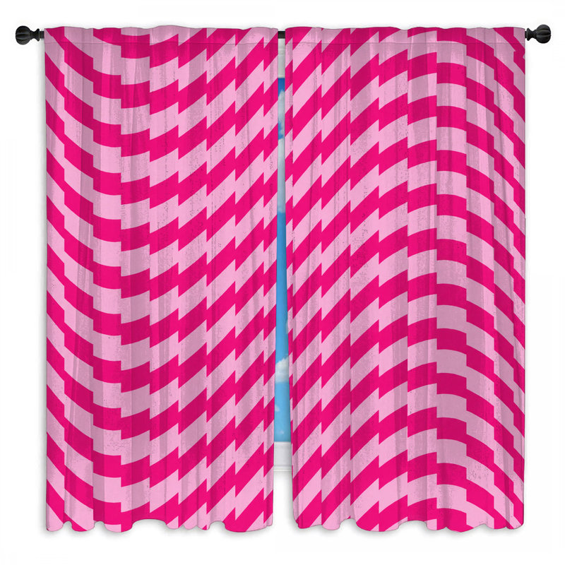 Rideau optique obscurcissant rose et obscurcissant - 2 panneaux, 20in x 80in - 2 panels, Sheer
