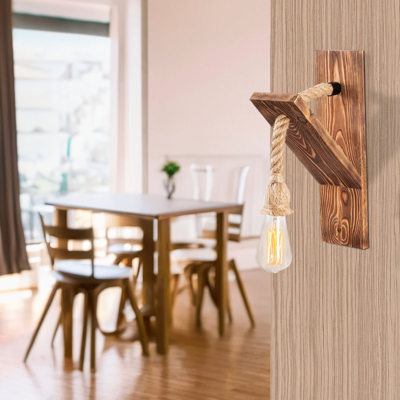Alveston Manufactured Wood Armed Sconce
