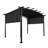 12 X 9 Ft Outdoor Pergola Patio Gazebo,Retractable Shade Canopy,Steel  Frame Grape Gazebo,Sun Shelter Pergola For Gardens-127438785