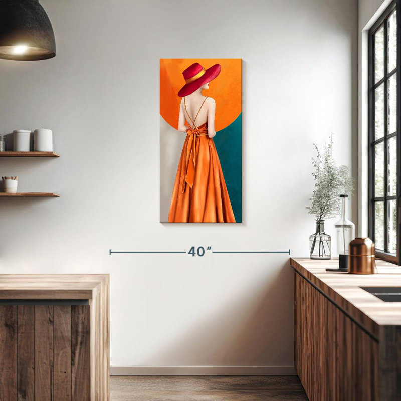 Beautiful In Orange, 36" H x 18" W