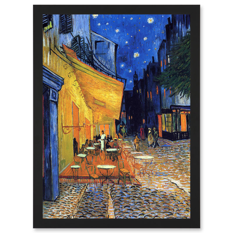 Cafe Terrace At Night Place Du Forum Arles 1888 by Vincent Van Gogh - Single Picture Frame Painting