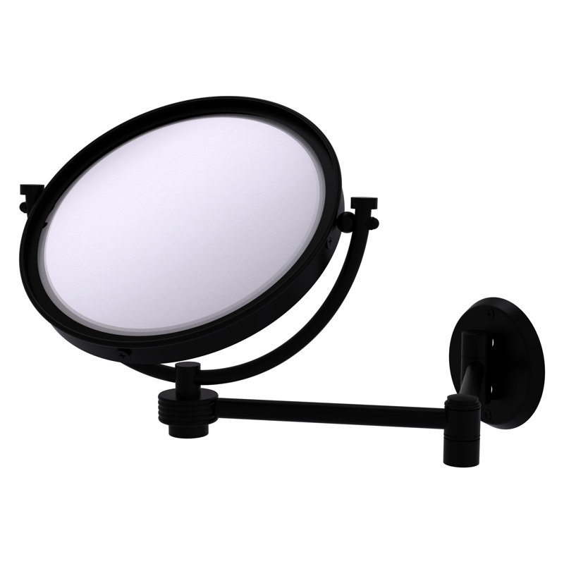 Miroir de maquillage/rasage contemporain moderne &, Noir mat, 4X