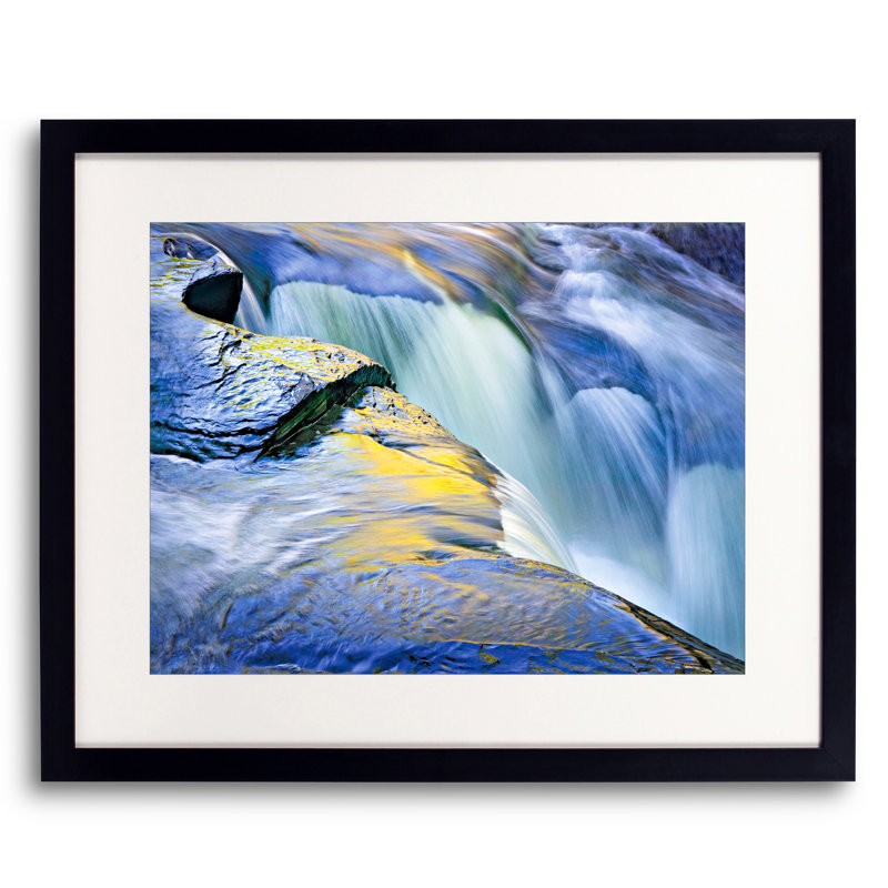 Preseque Isle Falls Portrait Print by Bruce Heinemann, 24" H x 30" W, Black Framed Paper