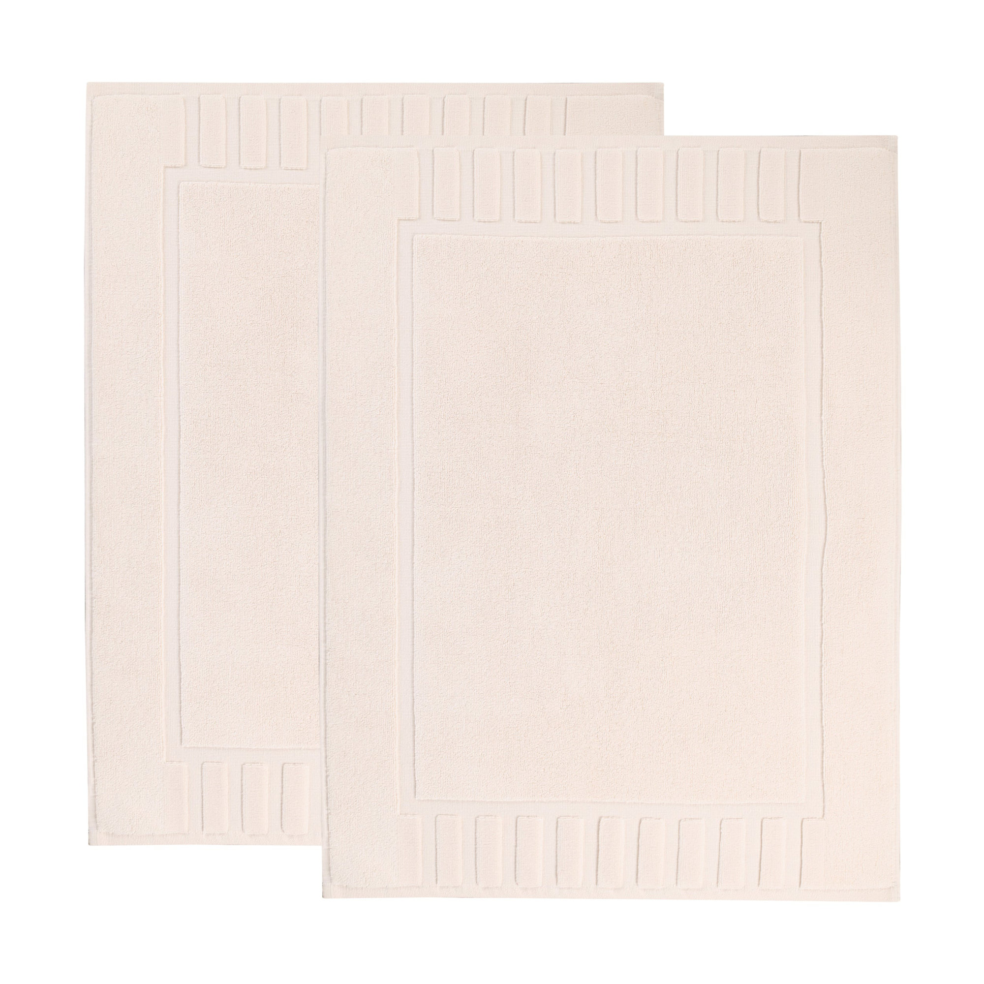 Pardue Cotton Bath Mat, Ivory, Geometric