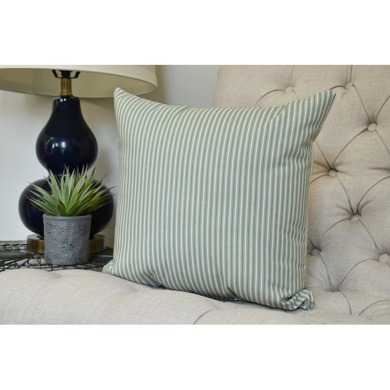 Farmers Market Striped Reversible Throw Pillow, Green, 26" x 26"